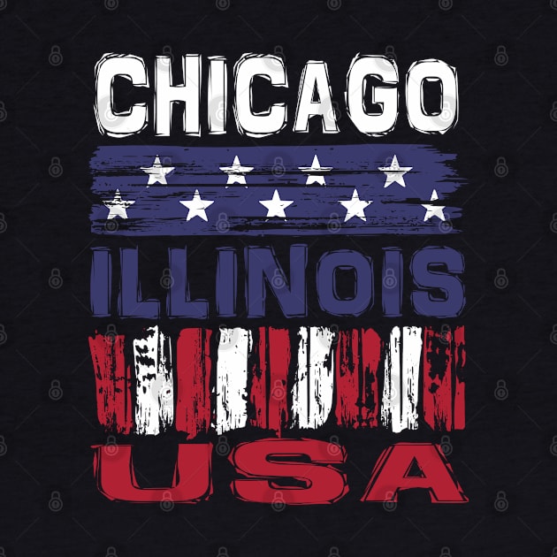 Chicago Illinois USA T-Shirt by Nerd_art